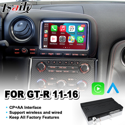 Lsailt Android Auto CP AA OEM integrazione Video Interface Carplay per Nissan GTR GT-R R35 2011-2016