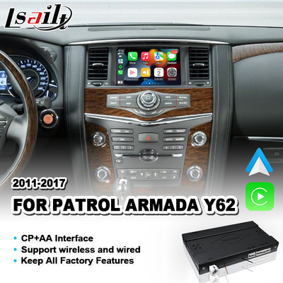 Interfaccia wireless Carplay Android Auto per Nissan Patrol Y62 2011-2017