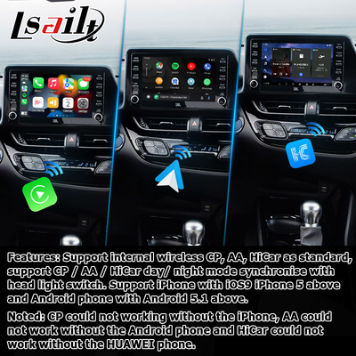 Toyota C-HR CHR Interfaccia multimediale Android 13 con carplay automatico wireless Android