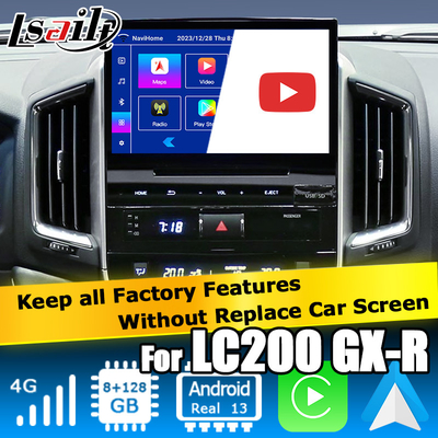 Car Android 13 navigation box per Toyota LC200 GXR Fujitsu unità Carplay waze youtube vista posteriore ecc