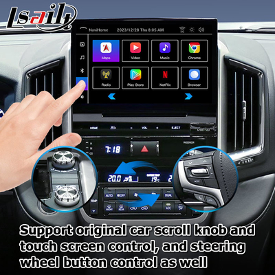 Car Android 13 navigation box per Toyota LC200 GXR Fujitsu unità Carplay waze youtube vista posteriore ecc