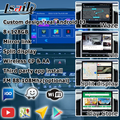 Car Android 13 navigation box per Toyota LC200 GXR Fujitsu unità Carplay waze youtube vista posteriore ecc