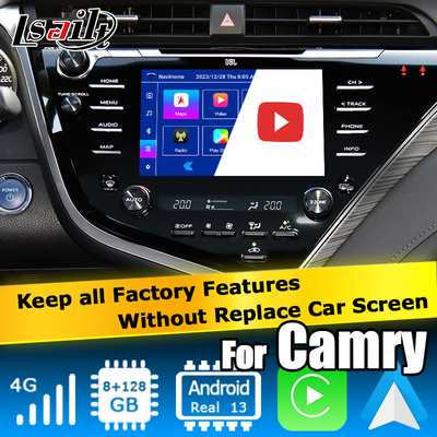 Interfaccia automatica Toyota Camry Bluetooth Wifi USB di Carplay Android dello schermo attivabile al tatto video
