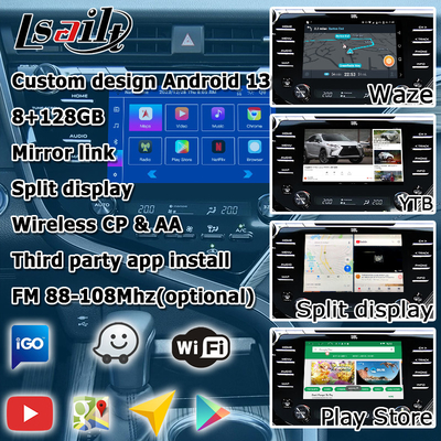 Interfaccia automatica Toyota Camry Bluetooth Wifi USB di Carplay Android dello schermo attivabile al tatto video
