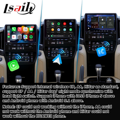 Interfaccia video Android 13 per Toyota Land Cruiser LC200 GXR con vista posteriore WiFi carplay android auto