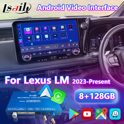 Interfaccia video multimediale Android Carplay per 2023-Presente Lexus LM LM350h LM500h