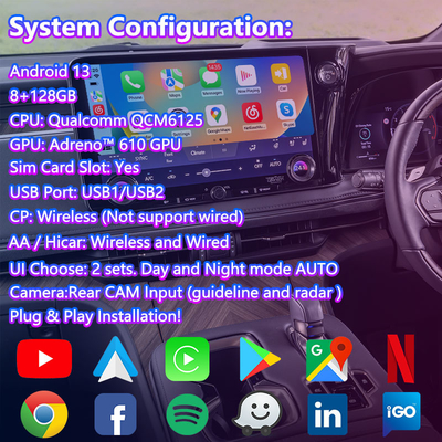 Interfaccia video multimediale Android Carplay per 2023-Presente Lexus LM LM350h LM500h