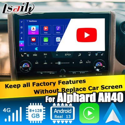Toyota Alphard AH40 Interfaccia multimediale Android 8+128GB Carplay Supporto Android Auto