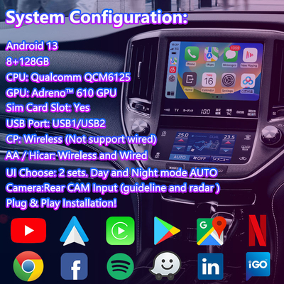 Interfaccia Video Multimediale Android Lsailt per Toyota Crown S210 AWS210 GRS210 GWS214 Majesta Athlete 2012-2018