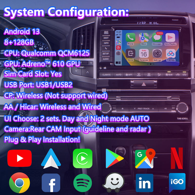 Lsailt Android Multimedia Video Interface per Toyota Land Cruiser LC200 V8 LC 200 2012-2015