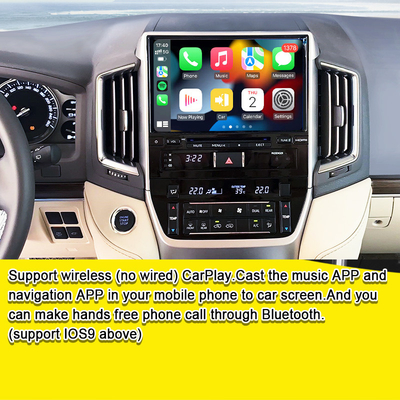 Interfaccia multimediale Android per Land Cruiser GX_R 2018-2021 LC200 Wireless Apple CarPlay&Android Auto Retrofit Upgrade