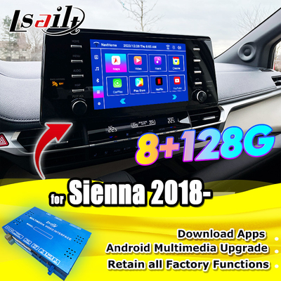 Integrazione OEM e Interfaccia Android Retrofit per Toyota Sienna 2018-2021, Camry, RAV-4 Supporto Multimedia in Auto YouTube, NetFlix, Telecamera a 360 Gradi