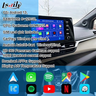 Integrazione OEM e Interfaccia Android Retrofit per Toyota Sienna 2018-2021, Camry, RAV-4 Supporto Multimedia in Auto YouTube, NetFlix, Telecamera a 360 Gradi