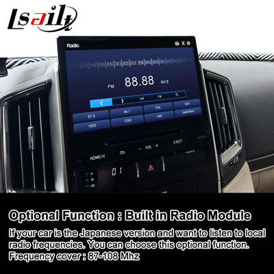 Lsailt Interfaccia video multimediale Android per Toyota Land Cruiser LC200 GXR GX-R FST LC 200 2018-2022