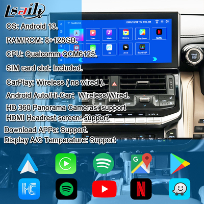 Modulo di aggiornamento Android per Land Cruiser 300 2022-Presente Integrazione di interfaccia Android YouTube, Waze, Play Store