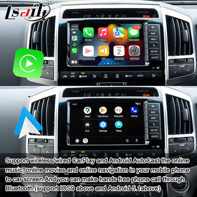 Interfaccia Plug and Play Apple CarPlay per Land Cruiser 200 2013-2021 Multilingue, Supporto Telecamera a 360°, Telecamera Posteriore