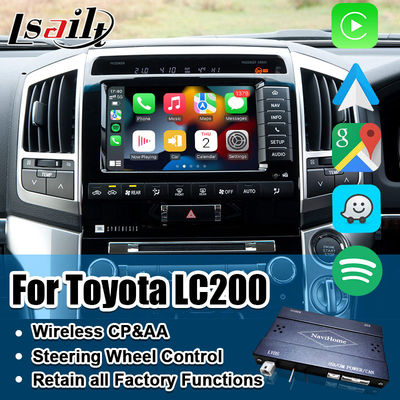 Interfaccia Plug and Play Apple CarPlay per Land Cruiser 200 2013-2021 Multilingue, Supporto Telecamera a 360°, Telecamera Posteriore
