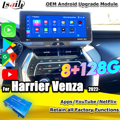 Modulo di aggiornamento Android OEM Lsailt per Harrier Venza Toyota 2022 - Interfaccia multimediale Android da 12,3 pollici con YouTube, NetFlix