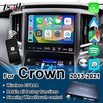 Interfaccia Apple CarPlay Wireless Lsailt per Crown S210 2013-2016 AWS210 GRS210 GWS214 GWS215 Majesta Athlete Royal Saloon Supporto Telecamera Posteriore, Android Auto