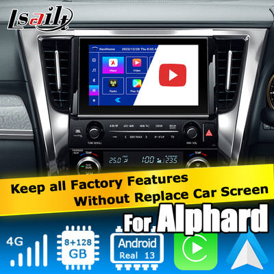 Interfaccia video Android CarPlay per Toyota Alphard Vellfire AH40