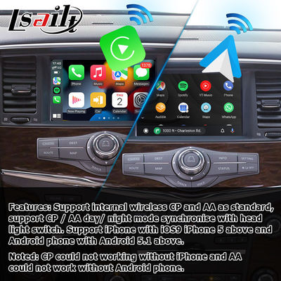 Interfaccia automatica 2011-2017 di Nissan Patrol Armada Y62 Android video Carplay senza fili