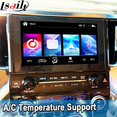 Modulo di aggiornamento wireless Apple CarPlay/Android Auto per Toyota Alphard Serie 30 Vellfire, supporto radio FM, A/C, Mirroring, telecamere