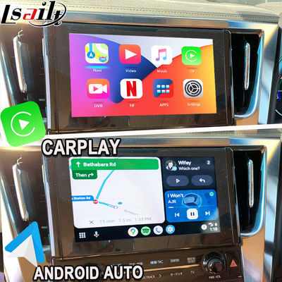 Modulo di aggiornamento wireless Apple CarPlay/Android Auto per Toyota Alphard Serie 30 Vellfire, supporto radio FM, A/C, Mirroring, telecamere