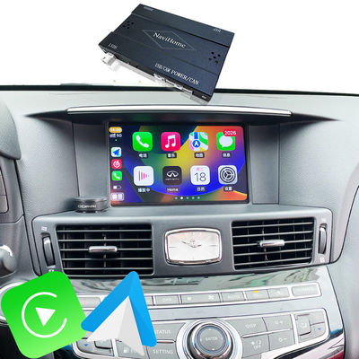 Interfaccia CarPlay per Infiniti Q70 Q70L M35 M45 Fuga 2009-2019 Adattatore Wireless Android Auto Integrazione Mirroring Cellulare, Temperatura AC
