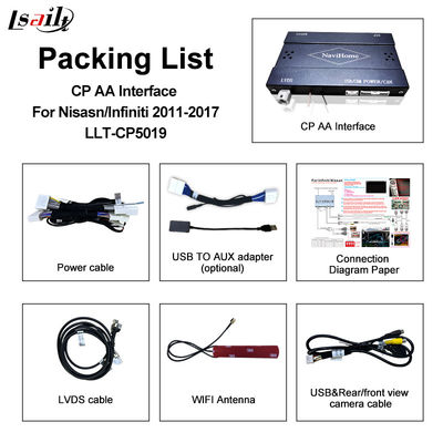 Interfaccia CarPlay per Infiniti Q70 Q70L M35 M45 Fuga 2009-2019 Adattatore Wireless Android Auto Integrazione Mirroring Cellulare, Temperatura AC