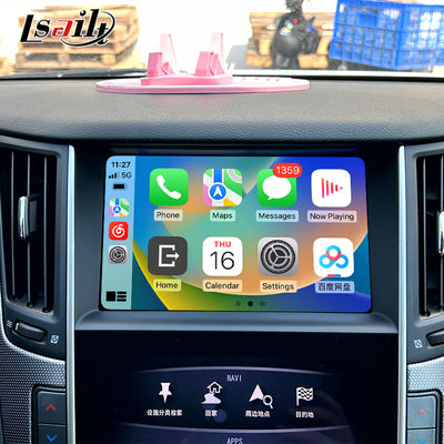 Q50 Q60 OEM Apple CarPlay Integrazione Modulo di Aggiornamento Mirroring Cellulare, Display Temperatura AC, Google Map, Spotify