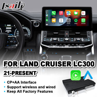 Lsailt Wireless Android Auto Carplay Interface per il 2021-2024 Toyota Land Cruiser 300 GX-R VX-R GR GR-S Sahara ZX VX LC300