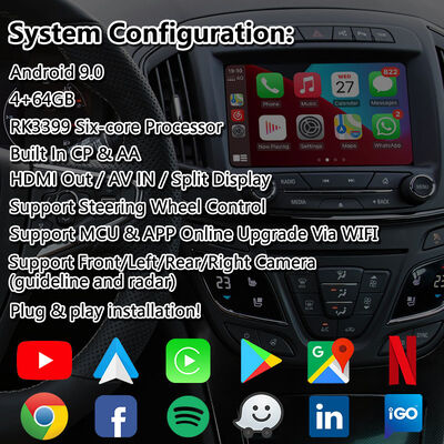 Lsailt Android Navigation Video Interface per Opel Insignia 2013-2016