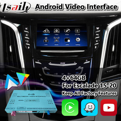 Lsait Android Navigation Multimedia Video Interface per 2015-2020 Cadillac Escalade Sistema CUE con Carplay