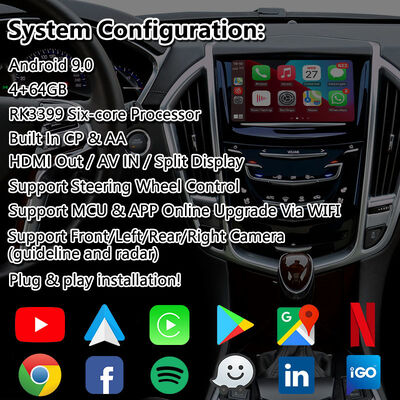 Lsailt Android Multimedia Video Interface per 2012-2016 Cadillac SRX CUE System con Carplay