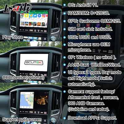Interfaccia video multimediale Android 13 per Crown S210 AWS210 GRS210 GWS214 GWS215 Majesta Athlete Royal Saloon OEM Screen Upgrade con CarPlay wireless