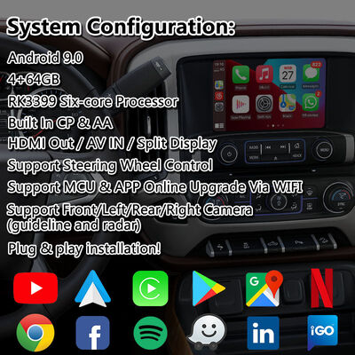 Chevrolet Silverado Android Carplay Interfaccia multimediale con wireless Android Auto