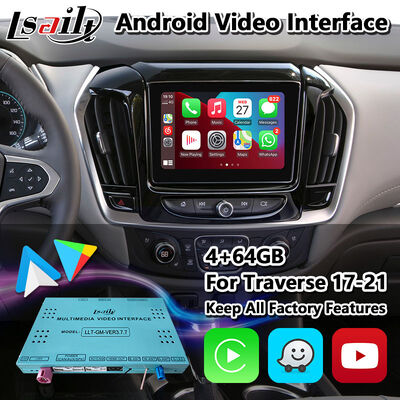 Interfaccia multimediale Android Carplay per Chevrolet Traverse con navigazione GPS