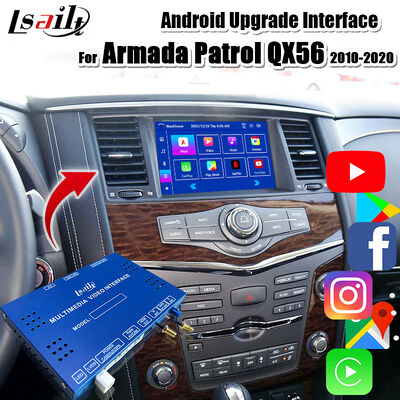 Modulo multimediale Android 13 per Armada Patrol Y62 Quest OEM Screen Upgrade con CarPlay wireless, YouTube, Google Map