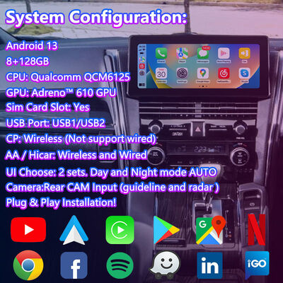 Interfaccia video multimediale Android Lsailt per Lexus LM 350 LM300h LM350 2020-2023