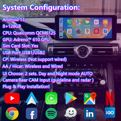 Lsailt Android Carplay Video Interface per 2020-Presente Lexus IS 500 IS300 IS350 IS300h IS500