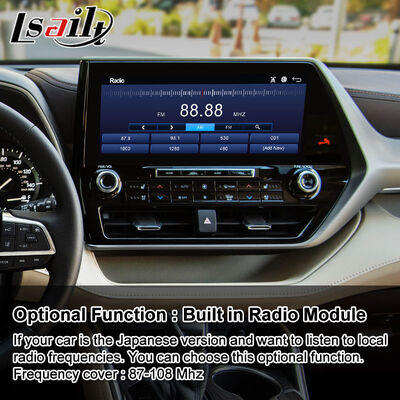 Interfaccia multimediale video per navigatore Android Lsailt per Toyota Highlander dal 2020 ad oggi