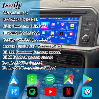 Interfaccia multimediale NISSAN OEM Android aggiornamento per GT-R 2017+ CarPlay wireless integrato, YouTube, NetFlix,Android Auto