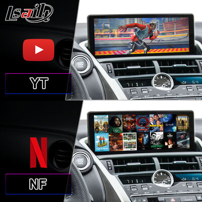 Lsailt Schermo di interfaccia video multimediale Android Carplay da 10,25 pollici per Lexus NX 300h NX200 NX300 NX300h 2017-2021
