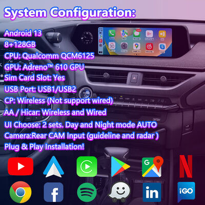 Lsailt Android Carplay Multimedia Screen per il 2018-2021 Lexus UX 300e UX200 UX250h UX300e