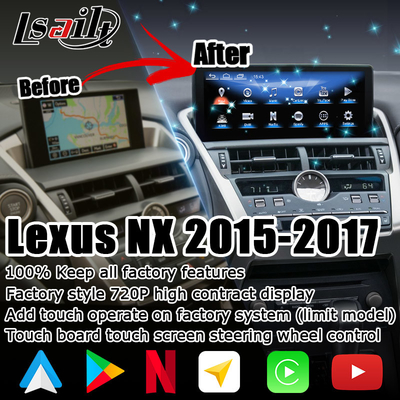 Lexus NX200t 10.25 Touch Screen aggiornamento Hexa Processor Android Auto Wireless Carplay