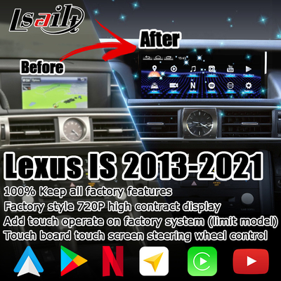 10.25 pollici Android 8+128 Carplay Android Auto Screen upgrade HDMI Per Lexus IS200t IS350 IS300