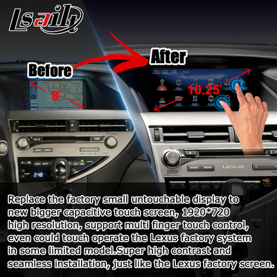 10.25 pollici Lexus Android Screen con Carplay Android Auto Lsailt Per RX350 RX450h