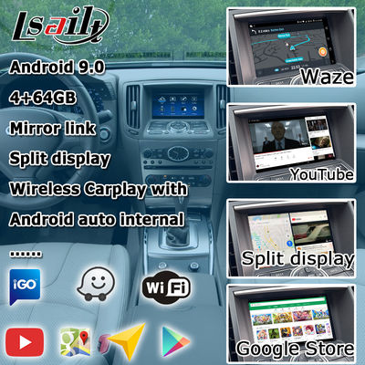 GPS Navigation NISSAN Interfaccia multimediale Android Carplay 1.8G Per Infiniti G37 G25 Navihome