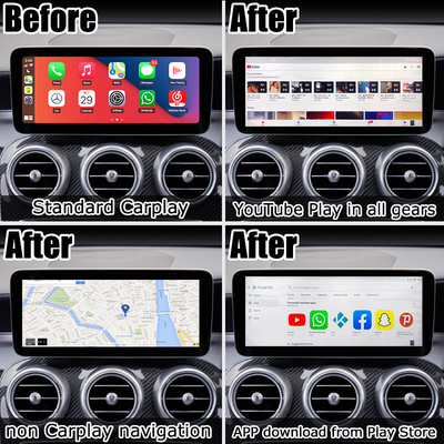 Sgs della scatola di AI di 4GB DI RAM dell'interfaccia di multimedia di Android 10 video per Mercedes con Carplay