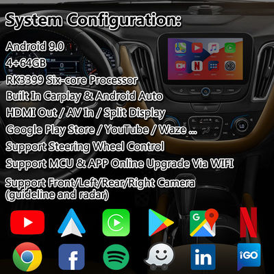 Chevrolet Malibu Android Carplay Interfaccia multimediale con navigazione automatica Android wireless